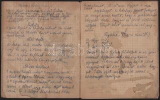 cca 1930 Kézzel írt receptfüzet