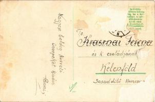 Magyar folklór művészlap / Hungarian folklore art postcard s: M. Patz Kató (Rb)