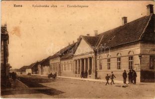 Árpatarló, Ruma; Kolodvorska ulica / Eisenbahngasse / Vasút utca / railway street (EK)