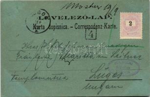 Eszék, Essegg, Osijek; Hauptplatz / Glavni trg / Fő tér, lóvasút, üzletek. Ottokar Rechnitzer kiadás...