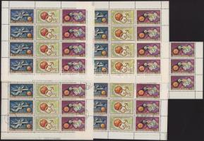 1969 Szojuz 4 féle fogazású teljes ív + 1972 Mars 4 féle fogazású teljes ív