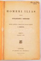 Homeri Ilias. Edidit Guillielmus Dindorf. Editio quinta correctior quam curavit C. Hentze. Pars I.: Iliadis I-XII, Pars II: Iliadis XIII-XXIV. Lipsiae, 1888-1890, In Aedibus B. G. Teubneri, XXIII+1+214+249+1;+VIII+264 p. Latin és görög nyelven. Átkötött félvászon-kötés, kopott borítóval, a könyvtest elvált a borítótól, de egyben van, egy lap kijár.