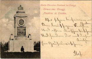 1898 Eszék, Essegg, Osijek; Maria Theresien Denkmal dei Essegg / emlékmű, szobor / monument (EK)