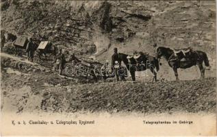 Cs. és kir. vasúti és távíróezred a hegyekben / K.u.K. Eisenbahn- u. Telegraphen Regiment, Telegraph...