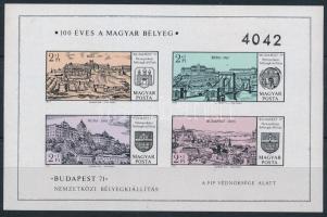 1971 Budapest '71 (III.) vágott blokk