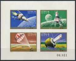 1971 Luna-16 vágott blokk