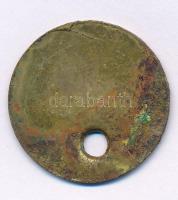 Német Birodalom 1900 k. "10K Patent-Pfanzeder" bronz gyártói védjegy fémlemezen 10kg súlyi...