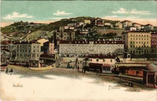 Fiume, Rijeka; Susak / Sussak / utca, híd. Divald Károly 445. sz. / street view, bridge (fl)