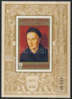 1971 Festmény (X.) - Albrecht Dürer (I.) vágott blokk (3.500)