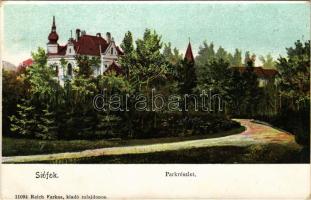Siófok, parkrészlet. Reich Farkas kiadása (EK)