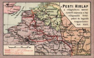 World War I history map by Pesti Hírlap (EB)