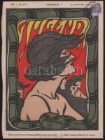 1897 A Jugend c. lap 3 db szecessziós grafikát bemutató címlapja. Litográfia, papír. 24x29 cm Kettő ...
