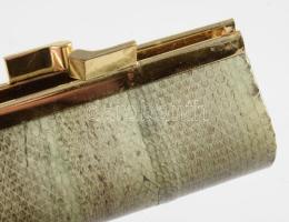 2 darab kígyóbőr erszény, h: 10 cm