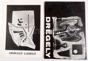 20 db Drégely László kiállítási meghívó és katalógus