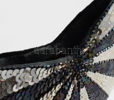 Retro flitteres erszény, eredeti számlával, dobozával, 14x20 cm