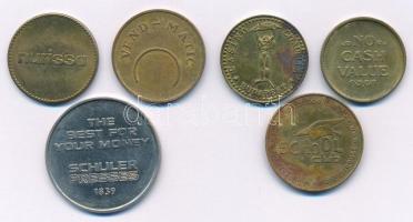 Vegyes 6db-os zsetontétel T:XF-F