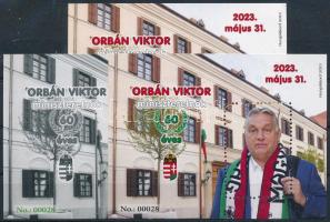 2023 Orbán Viktor 60 éves 3 darabos emlékív garnitúra