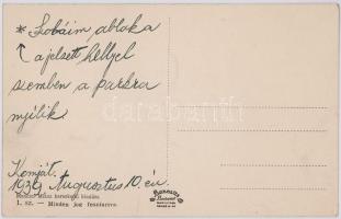 1939 Komját, Komjatice; Gróf Nemes László kastélya. Menczel Miksa kiadása / castle (gyűrődések / cre...