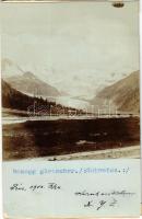 1900 Val Roseg, Roseg Gletscher / glacier. photo (glue marks)
