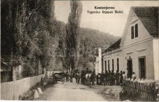 1915 Kostanjevac, Trgovina Stjepan Babic. Ivan Rechnitzer / utca / street