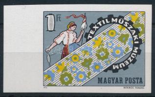 1972 Textilműszaki Múzeum ívszéli vágott bélyeg