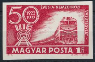 1972 50 éves a Nemzetközi vasútegylet vágott bélyeg