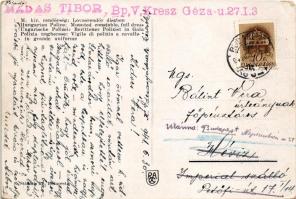 1941 M. kir. Rendőrség - Lovasrendőr díszben. Stádium Rt. / Hungarian police art postcard, mounted c...