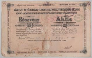 Vegyes, 8db-os részvény, kötvény tétel, benne: A Magyar Jelzálog-Hitelbank részkötvénye + Szarvasi T...