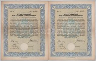 Vegyes, 8db-os részvény, kötvény tétel, benne: A Magyar Jelzálog-Hitelbank részkötvénye + Szarvasi T...