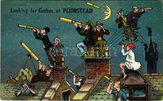 Looking for Gothas at Plumstead. litho (EB)