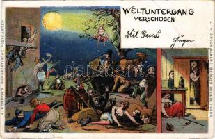 1899 Weltuntergang verschoben / "Apokalipszis elhalasztva" világvége humor / "Apocaly...