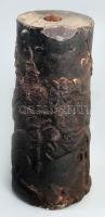 Antik gyertya lovas ábrázolással, m: 21,5 cm