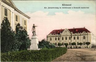1916 Körmend, Kir. Járásbíróság és adóhivatal, Kossuth szobor (kis szakadás / small tear)