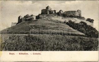1917 Kőhalom, Reps, Rupea, Cohalm; vár. Kasper &amp; Kellner / castle (tűnyomok / pinmarks)