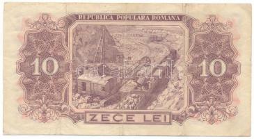Románia 1952. 10L kék sor- és sorozatszámmal "r 20 755980" T:F
Romania 1952. 10 Lei with ...