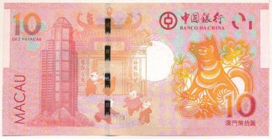 Makaó 2011. 10P "A kutya éve" T:UNC Macau 2011. 10 Patacas "Year of the dog" C:UNC Krause P#88C