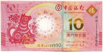 Makaó 2011. 10P "A kutya éve" T:UNC
Macau 2011. 10 Patacas "Year of the dog" C:...