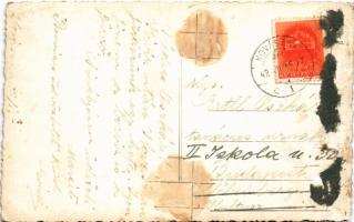 1942 Kovászna, Covasna; Fő tér, Imreh Béla, Bartha B. Emil, Deák Károly üzlete, gyógyszertár, Szabó ...