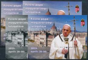 2023 Ferenc pápa 4 darabos emlékív garnitúra