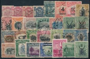 Észak-Borneó 29 db klf bélyeg postai bélyegzésekkel (Mi EUR 371.-)