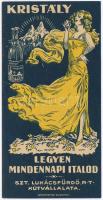 cca 1920 Kristály ásványvíz, Szent Lukácsfürdő számolócédula, kis szakadással