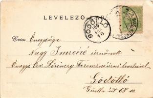 1906 Rahó, Rachov, Rahiv, Rakhiv; Tutajindítás. Lautmann és Davidovits kiadása / rafting + "KŐR...