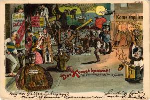 1899 Der Komet kommt! Weltuntergang am 13. Nov. 1899 / Világvége humor / "The comet is coming! ...