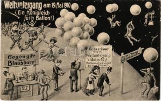 Weltuntergang am 19. Mai 1910. Ein Königreich für'n Ballon! Offizielle Erinnerungskarte an den ...