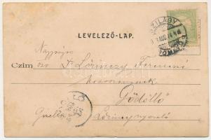 1903 Szilágysomlyó, Simleu Silvaniei; Piac részlet, Megyeház utca, Szilvania épület, Lajos Hengermal...