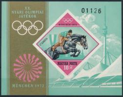 1972 Olimpia (VI.) München vágott blokk (4.000)