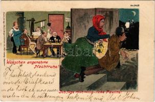1901 Wünschen angenehme Nachtruhe! Ich füge mich willig liebe Pauline / Drunk man and angry wife hum...