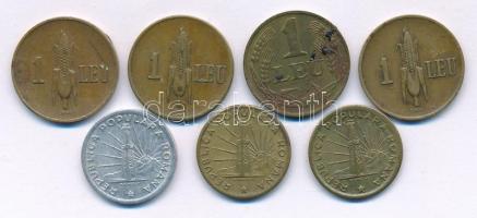 Románia 1938-1951. 1L (7xklf) T:XF,VF
Romania 1938-1951. 1 Leu (7xdiff) C:XF,VF