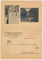 1939 Budapest XI. Németh József műszaki könyvkiadó 2-részes kihajtható reklámlapja, Horthy Miklós út 15.