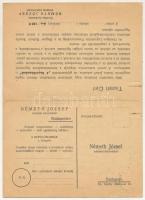 1939 Budapest XI. Németh József műszaki könyvkiadó 2-részes kihajtható reklámlapja, Horthy Miklós út...